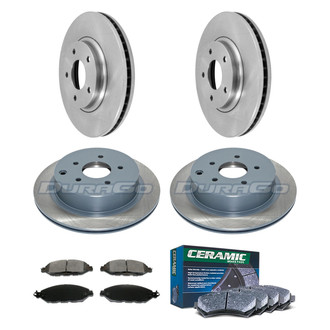 DuraGo® - Plain Front and Rear Brake Kit with Ceramic Pads
