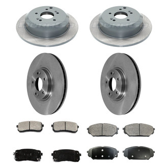 DuraGo® - Plain Front and Rear Brake Kit with Ceramic Pads