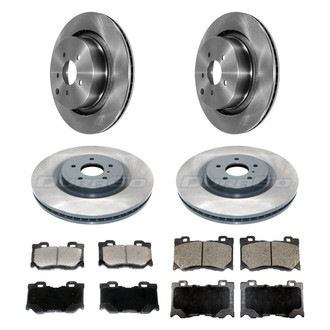 DuraGo® - Plain Front and Rear Brake Kit with Ceramic Pads