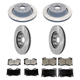 DuraGo® - Plain Front and Rear Brake Kit with Ceramic Pads