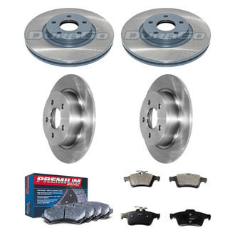 DuraGo® - Premium™ Plain Front and Rear Brake Kit with Semi-Metallic Pads