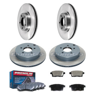DuraGo® - Premium™ Plain Front and Rear Brake Kit with Semi-Metallic Pads