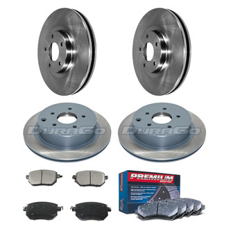 DuraGo® - Premium™ Plain Front and Rear Brake Kit with Semi-Metallic Pads