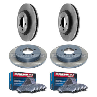 DuraGo® - Premium™ Plain Brake Kit with Semi-Metallic Pads