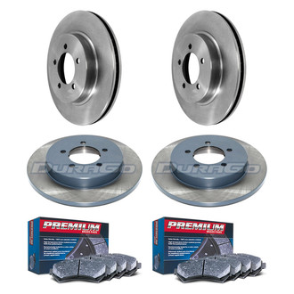 DuraGo® - Premium™ Plain Brake Kit with Semi-Metallic Pads