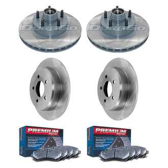 DuraGo® - Premium™ Plain Brake Kit with Semi-Metallic Pads