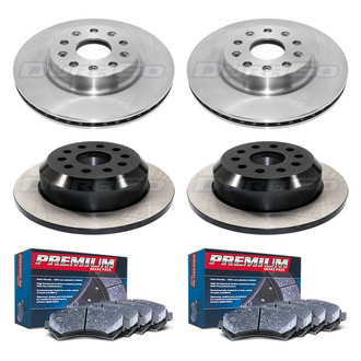 DuraGo® - Premium™ Plain Front and Rear Brake Kit with Semi-Metallic Pads