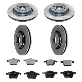 DuraGo® - Premium™ Plain Front and Rear Brake Kit with Semi-Metallic Pads