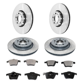 DuraGo® - Premium™ Plain Front and Rear Brake Kit with Semi-Metallic Pads