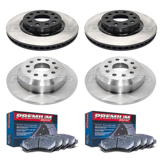 DuraGo® - Premium™ Plain Front and Rear Brake Kit with Semi-Metallic Pads