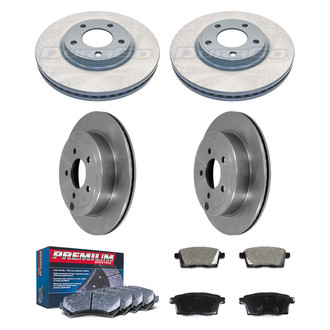 DuraGo® - Premium™ Plain Front and Rear Brake Kit with Semi-Metallic Pads