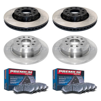 DuraGo® - Premium™ Plain Front and Rear Brake Kit with Semi-Metallic Pads