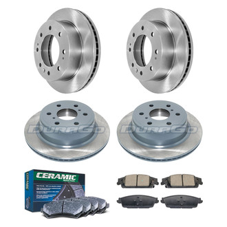 DuraGo® - Plain Front and Rear Brake Kit with Ceramic Pads