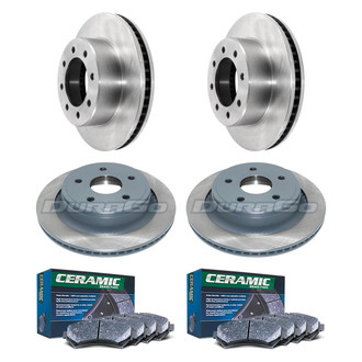 DuraGo® - Plain Front and Rear Brake Kit with Ceramic Pads