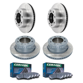 DuraGo® - Plain Front and Rear Brake Kit with Ceramic Pads