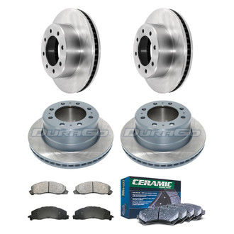 DuraGo® - Plain Front and Rear Brake Kit with Ceramic Pads