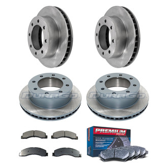 DuraGo® - Premium™ Plain Front and Rear Brake Kit with Semi-Metallic Pads