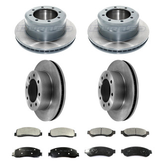 DuraGo® - Premium™ Plain Front and Rear Brake Kit with Semi-Metallic Pads
