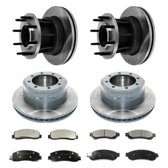 DuraGo® - Premium™ Plain Front and Rear Brake Kit with Semi-Metallic Pads