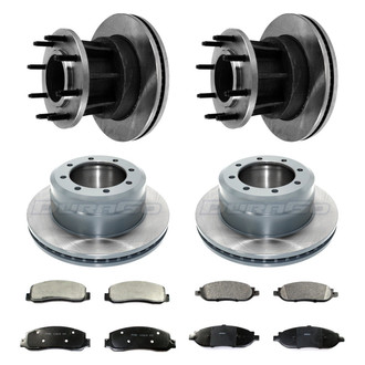 DuraGo® - Premium™ Plain Front and Rear Brake Kit with Semi-Metallic Pads