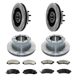 DuraGo® - Premium™ Plain Front and Rear Brake Kit with Semi-Metallic Pads