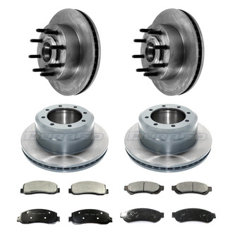 DuraGo® - Premium™ Plain Front and Rear Brake Kit with Semi-Metallic Pads