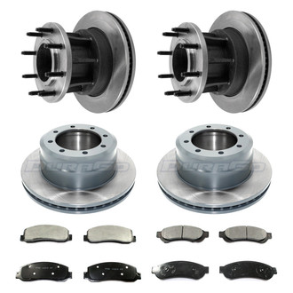 DuraGo® - Premium™ Plain Front and Rear Brake Kit with Semi-Metallic Pads