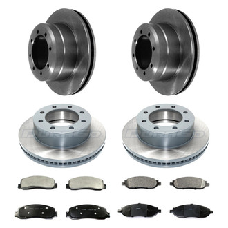 DuraGo® - Premium™ Plain Front and Rear Brake Kit with Semi-Metallic Pads