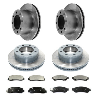 DuraGo® - Premium™ Plain Front and Rear Brake Kit with Semi-Metallic Pads