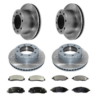 DuraGo® - Premium™ Plain Front and Rear Brake Kit with Semi-Metallic Pads