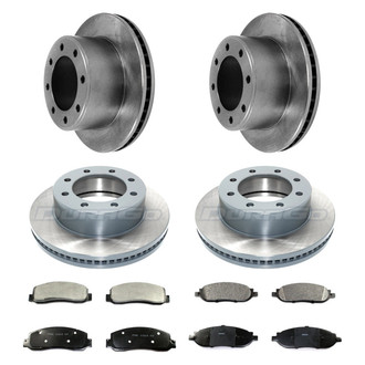 DuraGo® - Premium™ Plain Front and Rear Brake Kit with Semi-Metallic Pads
