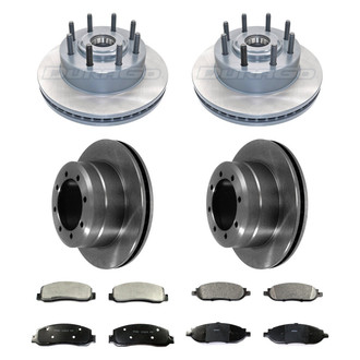 DuraGo® - Premium™ Plain Front and Rear Brake Kit with Semi-Metallic Pads