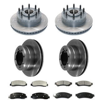 DuraGo® - Premium™ Plain Front and Rear Brake Kit with Semi-Metallic Pads