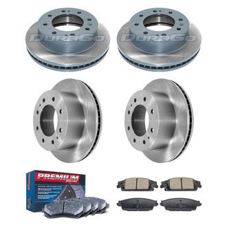 DuraGo® - Premium™ Plain Front and Rear Brake Kit with Semi-Metallic Pads