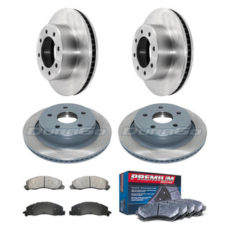 DuraGo® - Premium™ Plain Front and Rear Brake Kit with Semi-Metallic Pads