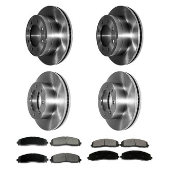 DuraGo® - Premium™ Plain Front and Rear Brake Kit with Semi-Metallic Pads