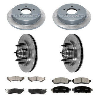 DuraGo® - Plain Front and Rear Brake Kit with Ceramic Pads
