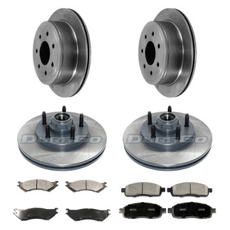 DuraGo® - Plain Front and Rear Brake Kit with Ceramic Pads