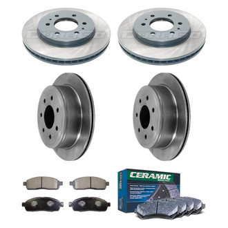 DuraGo® - Plain Front and Rear Brake Kit with Ceramic Pads