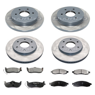 DuraGo® - Titanium Series Plain Front and Rear Brake Kit with Ceramic Pads