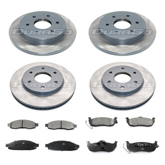 DuraGo® - Titanium Series Plain Front and Rear Brake Kit with Ceramic Pads