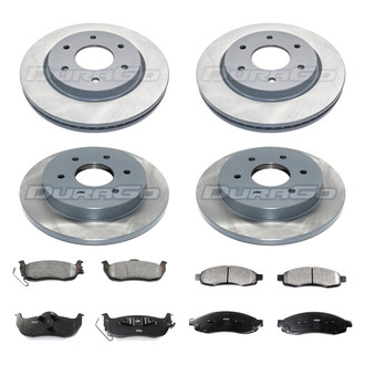 DuraGo® - Titanium Series Plain Front and Rear Brake Kit with Ceramic Pads