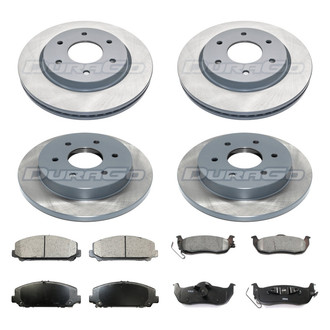 DuraGo® - Titanium Series Plain Front and Rear Brake Kit with Ceramic Pads