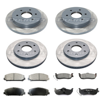DuraGo® - Titanium Series Plain Front and Rear Brake Kit with Ceramic Pads