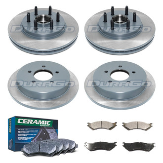 DuraGo® - Titanium Series Plain Front and Rear Brake Kit with Ceramic Pads