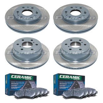 DuraGo® - Titanium Series Plain Front and Rear Brake Kit with Ceramic Pads
