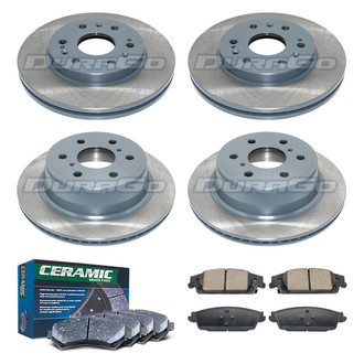 DuraGo® - Titanium Series Plain Front and Rear Brake Kit with Ceramic Pads