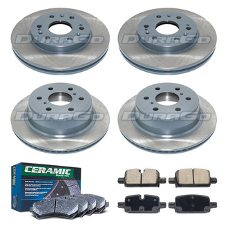 DuraGo® - Titanium Series Plain Front and Rear Brake Kit with Ceramic Pads