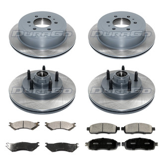 DuraGo® - Titanium Series Plain Front and Rear Brake Kit with Ceramic Pads