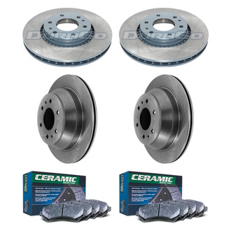 DuraGo® - Titanium Series Plain Brake Kit with Ceramic Pads